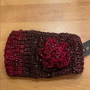 NWT Dark Purple and Red Knit Headwrap